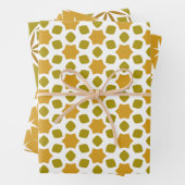 Elegant gouden geometrisch patroon inpakpapier vel (In situ)