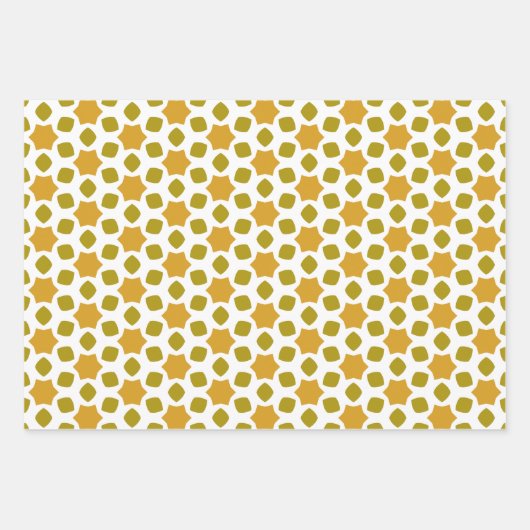 Elegant gouden geometrisch patroon inpakpapier vel (Voorkant)