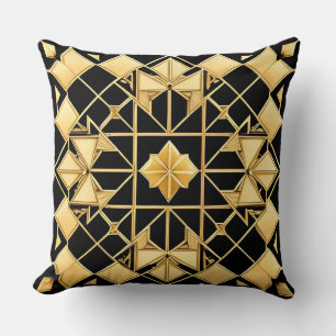 Elegant Gouden Geometrische Kunstontwerp Kussen