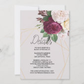 Elegant gouden geometrische omheining Uitnodiging (Voorkant)