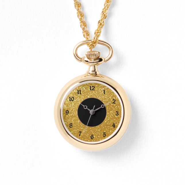 Elegant gouden gezicht horloge (Voorkant)