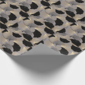 Elegant gouden Ginkgo, achtergrond. Cadeaupapier (Hoek)