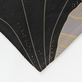 Elegant gouden Ginkgo, achtergrond. Fleece Deken (Hoek)