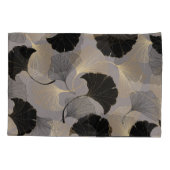 Elegant gouden Ginkgo,  achtergrond. Kussensloop (Achterkant)