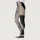 Elegant gouden Ginkgo,  achtergrond. Leggings (Links)