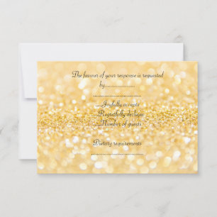 ELEGANT Gouden glans ALLE GELEGENHEDEN RSVP Kaartje