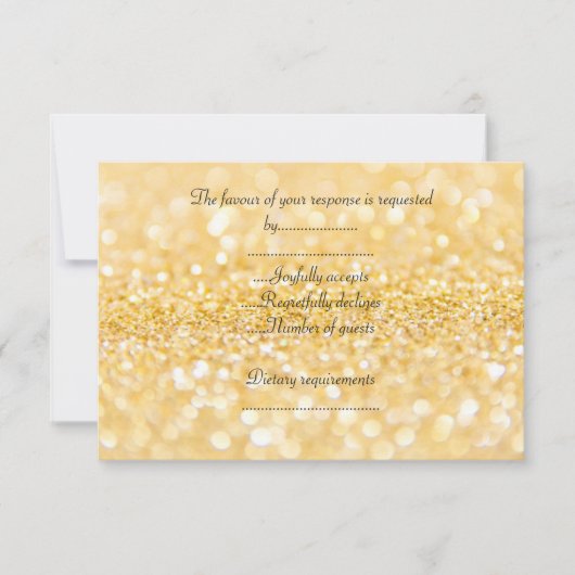 ELEGANT Gouden glans ALLERLEI RSVP (Voorkant)