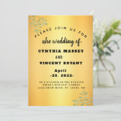 Elegant gouden glanzende moderne kaart (Staand voorkant)