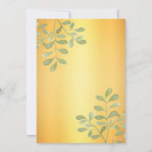 Elegant gouden glanzende moderne kaart (Achterkant)