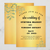 Elegant gouden glanzende moderne kaart (Voorkant / Achterkant)