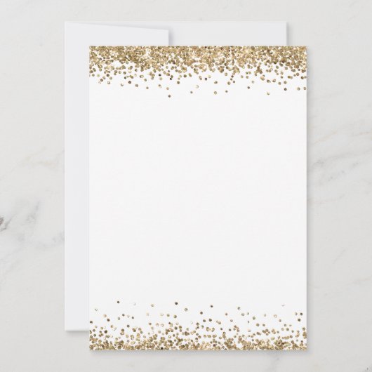 Elegant Gouden Glitter 2024 Afstuderen Wit Kaart (Achterkant)
