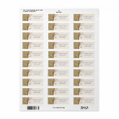 Elegant gouden glitter adreslabel etiket (Full Sheet)