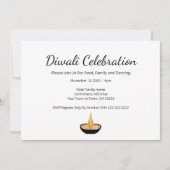 Elegant Gouden Glitter Diya Lamp Diwali Viering Kaart (Voorkant)