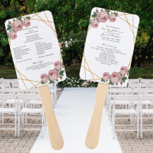 Elegant Gouden Glitter Geo Roze Bloemen Huwelijksp