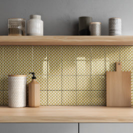 Elegant Gouden Glitter Heringbone Chevron Patroon Tegeltje