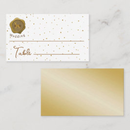 Elegant Gouden Glitter Herten op Faux Gold Wax Sea Plaatskaartje