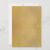 Elegant Gouden Glitter Kerstfeest Kaart (Achterkant)