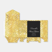 Elegant, Gouden Glitter, Lief 16, Douanepartij Bedankdoosjes (Uitgevouwen)