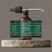 Elegant Gouden Glitter Smaragd Groene Kosmetische  Etiket