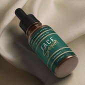 Elegant Gouden Glitter Smaragd Groene Kosmetische  Etiket