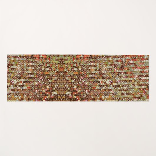 Elegant Gouden glitter sparkle pailijn patroon Yogamat (Voorkant (horizontaal))