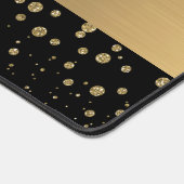 Elegant Gouden Glitter Sparkle Zwart Stijlvol Bureaumat (Hoek)