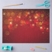 Elegant gouden glitters en bokeh op rode feestdage tissuepapier (Craft)