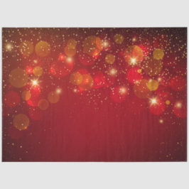 Elegant gouden glitters en bokeh op rode feestdage tissuepapier