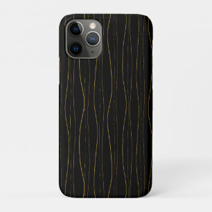 Elegant gouden golvende lijnenpatroon Case-Mate iPhone case