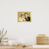 Elegant gouden grens lijst aangepast foto poster (Keuken)