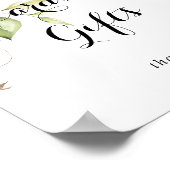 Elegant Gouden Groene Kaarten en Cadeaus Bord Poster (Hoek)