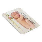 elegant gouden handschrift foto geboortedatum magneet (Rechterzijde)