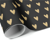 Elegant gouden hart cadeaupapier (Rol Hoek)