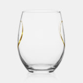 Elegant  gouden hart Vrijgezellenfeest Wijnglas Zonder Voet (Rechts)