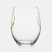 Elegant  gouden hart Vrijgezellenfeest Wijnglas Zonder Voet (Links)