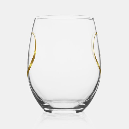 Elegant  gouden hart Vrijgezellenfeest Wijnglas Zonder Voet (Links)