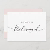 Elegant gouden hart zal je mijn bruidsmeisje zijn uitnodiging briefkaart (Voorkant / Achterkant)