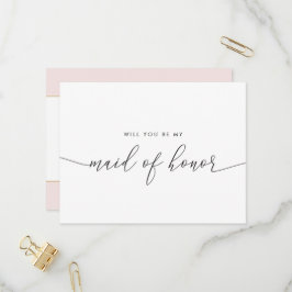 Elegant gouden hart zal je mijn bruidsmeisje zijn uitnodiging briefkaart
