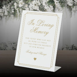 Elegant gouden herdenkingsbruiloft 'Ter liefdevoll Reclamebord Met Voetstuk