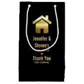 Elegant gouden huis symbool Housewarming dank u Klein Cadeauzakje (Voorkant)