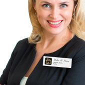 Elegant gouden huis symbool naambadge