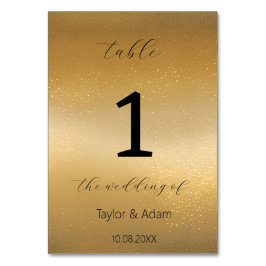 Elegant gouden huwelijks tafelnummer