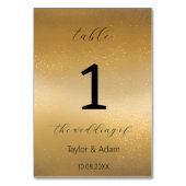 Elegant gouden huwelijks tafelnummer (Voorkant)