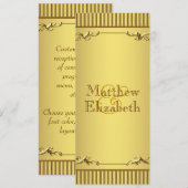 Elegant Gouden Huwelijksmenu Programma (Voorkant / Achterkant)