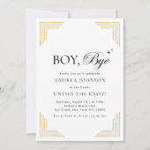 Elegant Gouden Jongen Bye Stijlvolle Scheiding Bre Kaart (Voorkant)