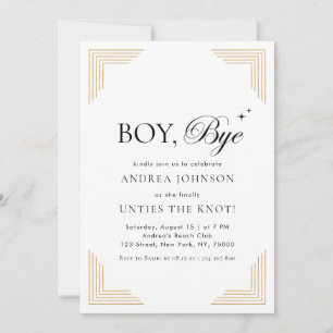 Elegant Gouden Jongen Bye Stijlvolle Scheiding Bre Kaart