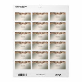 Elegant gouden juweel bloemen adreslabel etiket (Full Sheet)