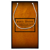 Elegant Gouden Kaars Bedrijf V4 Klein Cadeauzakje (Achterkant)