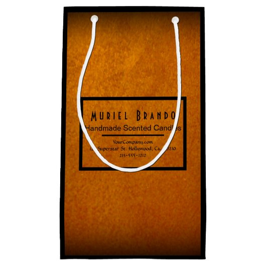 Elegant Gouden Kaars Bedrijf V4 Klein Cadeauzakje (Voorkant)