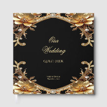 Elegant gouden kader gastboek
